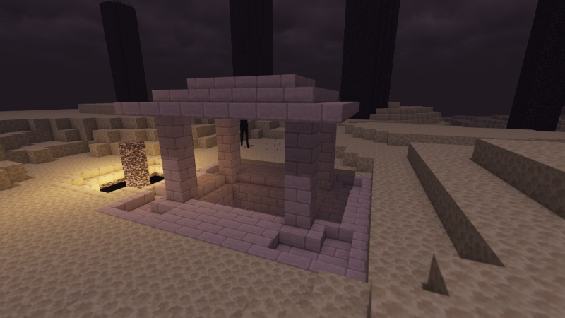 末地主岛中心返回传送门附近的修缮工作已经完成[归档]-像素工坊のBlog